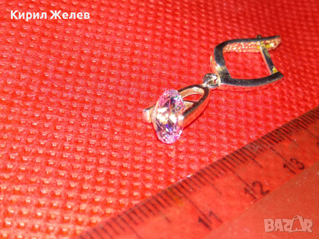 СКЪПОЦЕННА СРЕБЪРНА ОБЕЦА РОДИРАНО СРЕБРО 925 с ВЪРТЯЩ се ЮВЕЛИРНО ФАСЕТИРАН ИСКРЯЩ ЦИРКОН 43327, снимка 12 - Обеци - 44612571