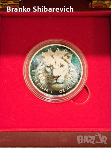 Красива сребърна монета от Канада, 100 бр. за цял свят.