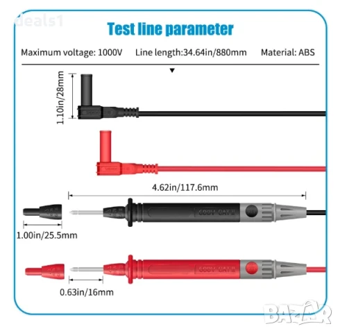 ANENG ST211 Цифров Мултицет 6000 стойности Тестер за DC/AC Напрежение и Ток Амперметър за автомобил , снимка 13 - Други инструменти - 51027638