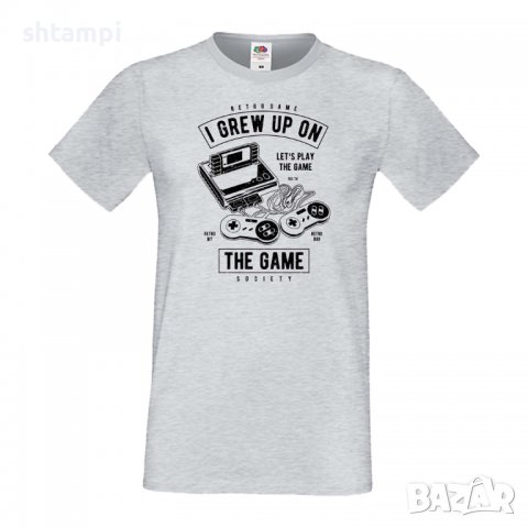 Мъжка тениска Grew Up On The Game,Игра,геймър,Изненада,Подарък,Празник , снимка 4 - Тениски - 36812347