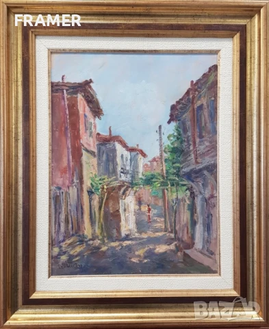 Павел Тодоров 1894-1989  Улица в Несебър 1940 те години, снимка 1