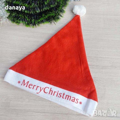 1798 Коледна шапка с надпис Merry Christmas, снимка 2 - Шапки - 30713549