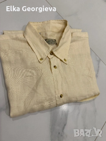 Оригинална мъжка ленена риза , снимка 9 - Ризи - 54347866