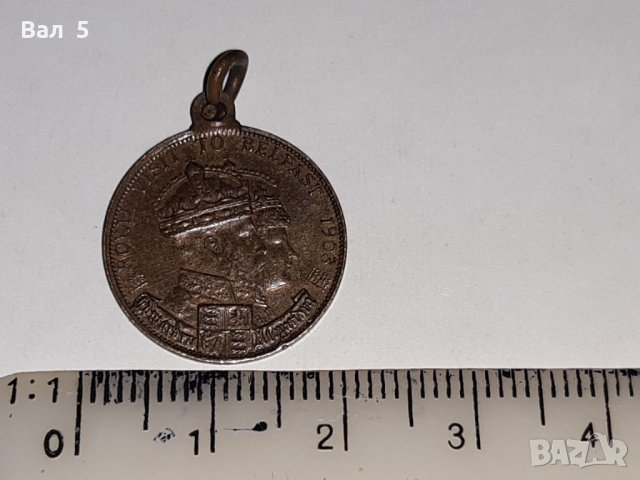Стар английски медал 1903 г . Англия , Великобритания, снимка 2 - Антикварни и старинни предмети - 33932297