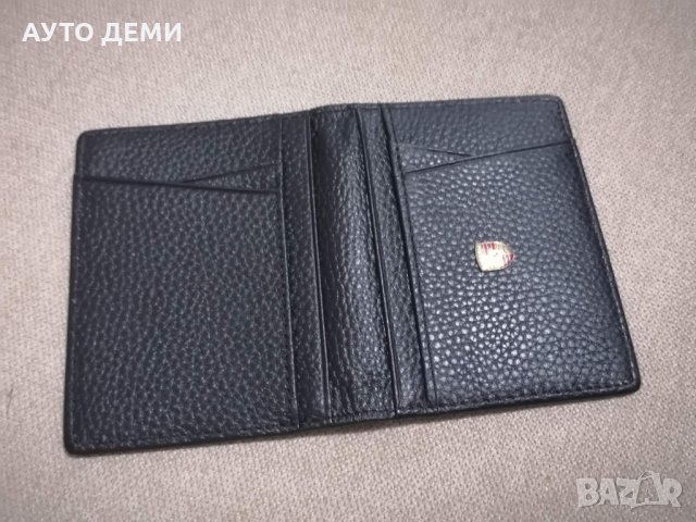 Качествен черен кожен калъф органайзер с релефна емблема на Порше Porsche, снимка 4 - Аксесоари и консумативи - 35627303