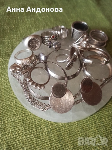 лот сребърни бижута 94 гр, снимка 4 - Други - 53898232