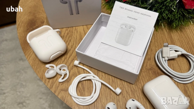 TWS слушалки, реплика на Apple AirPods + подарък смарт гривна, снимка 3 - Безжични слушалки - 52682122