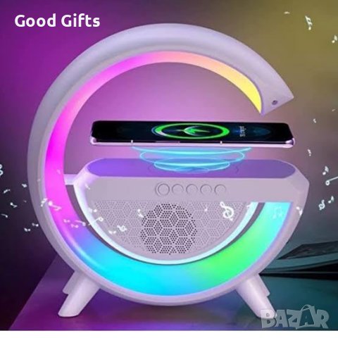 Смарт LED лампа - зарядно с високоговорител и радио, снимка 2 - Безжични зарядни - 42835557