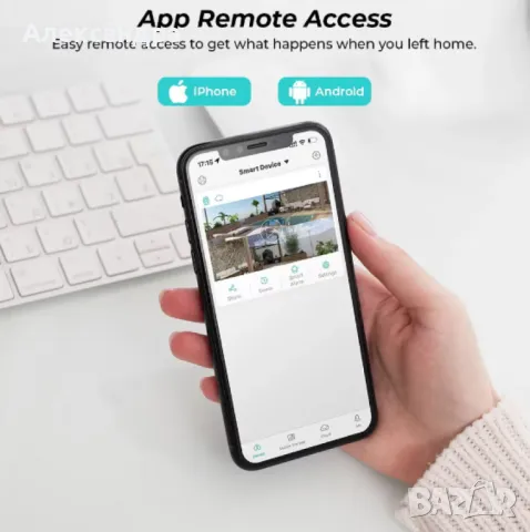 Камера за наблюдение 4K Ultra HD,8MP,датчик за движение,нощно виждане,двупосочна аудио връзка,водоус, снимка 15 - HD камери - 49174516