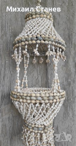 Полилей от черупки на морски ракообразни 2, снимка 2 - Декорация за дома - 38383421