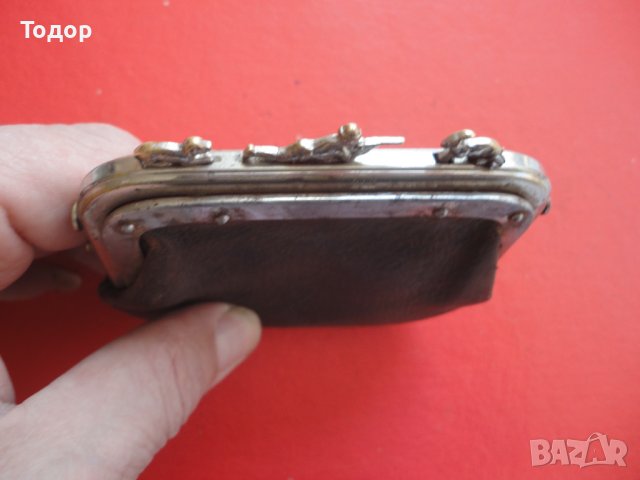 Уникално кожено ловно портмоне кесия чантичка DRGM, снимка 9 - Колекции - 40629362