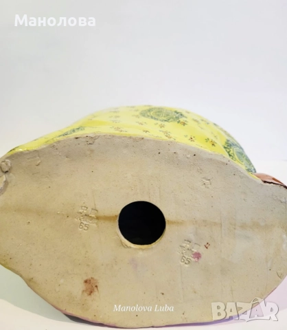 Голяма порцеланова статуетка Buddha Ho Tai, произведена в Китай през 50/60те години на миналия век., снимка 13 - Колекции - 52668255