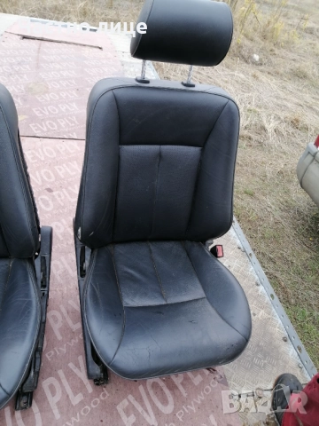 Черен кожен салон Мерцедес w210 седан, снимка 5 - Части - 51994676