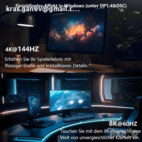 WAVLINK USB C докинг станция 125 W зареждане за лаптоп, 11-в-1, снимка 6 - Други - 48978593