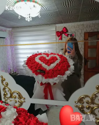 вечен букет от 101 рози, снимка 2 - Подаръци за жени - 56543639