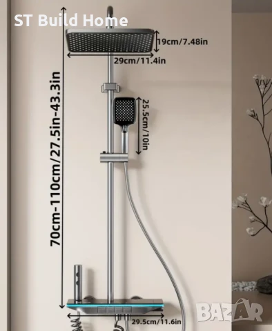 Луксозна душ система с LED и дисплей , снимка 6 - Душове - 51138916