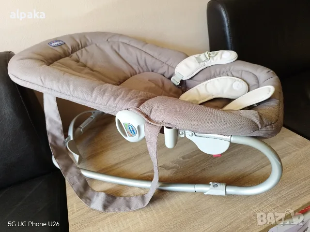 Бебешки шезлонг Chicco (0-9 кг) – отлично състояние, цвят капучино / таупе, снимка 12 - Детски шезлонги - 56056598