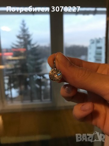 Обеци с камъни Сваровски, снимка 7 - Обеци - 39534281