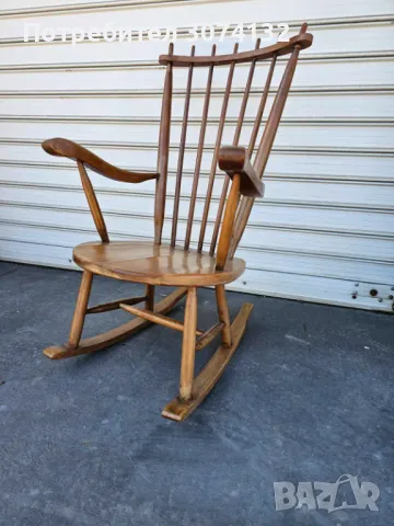 Масивен дъбов люлеещ стол