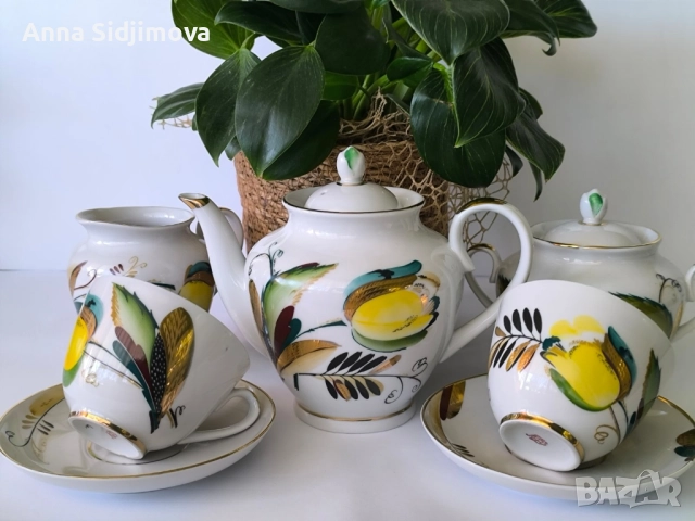 Руски порцелан ЛФЗ сервиз за чай 