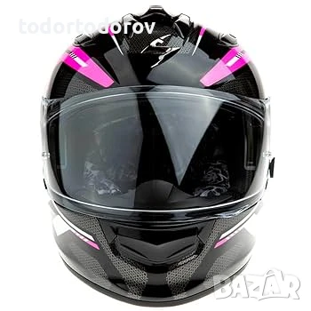 Мото Каска SCORPION EXO-491 KRIPTA Pink-Black,очила,L 59-60см, снимка 5 - Аксесоари и консумативи - 51331168