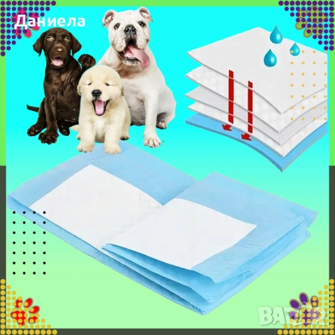 Хигиенни пелени-подложки за кучета XL 40х60 см – силно абсорбиращи и непромокаеми 20 броя, снимка 10 - За кучета - 52930419