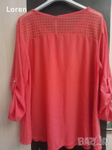 Ново!Блуза тип риза в керемидено розов цвят, снимка 12 - Ризи - 52645819