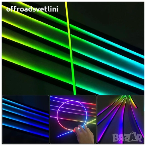 RAINBOW LED амбиентно осветление за автомобили с RGB 256 цвята, 6 в 1, снимка 6 - Аксесоари и консумативи - 52827859