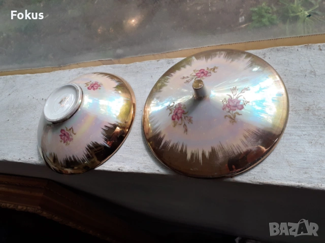 Красива бонбониера с позлата порцелан Розентал Rozenthal, снимка 5 - Антикварни и старинни предмети - 53377489