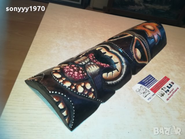 Маска от дърво за стена-кукер 3112201024, снимка 4 - Колекции - 31265234