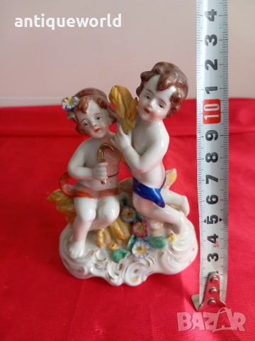 Capodimonte Стара Порцеланова Статуетка ХЕРУВИМИ 1900г, снимка 7 - Антикварни и старинни предмети - 51916835