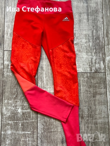 Нов неоново оранжев оригинален клин Adidas 13 -14 годишно дете 