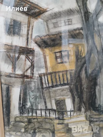 Стара картина Йордан Денев , снимка 2 - Картини - 48769830