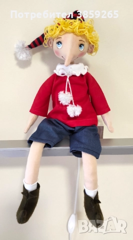 Кукла Пинокио. Ръчна изработка. , снимка 8 - Кукли - 52420931