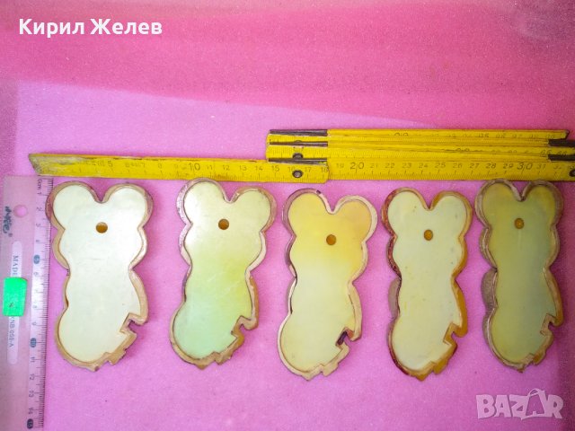 5 СТАРИ БАКЕЛИТЕНИ МЕЧЕТА МИША ТАЛИСМАН на ОЛИМПИЙСКИТЕ ИГРИ МОСКВА 1980г. СССР СУВЕНИР РЕДКИ 246666, снимка 3 - Колекции - 44314047