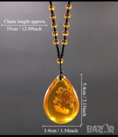 Колие с висулка в бохемски стил, снимка 6 - Колиета, медальони, синджири - 47528523