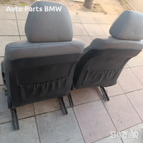Кожен салон BMW E60 Седалки БМВ Е60 Сив кожен салон BMW E60, снимка 3 - Части - 50406873