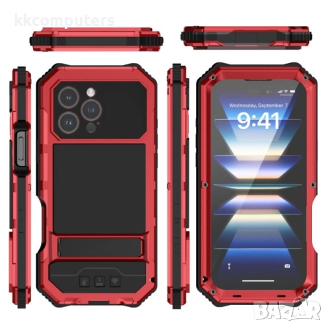 Apple iPhone 16 Pro Max R-JUST Удароустойчив/Водоустойчив Калъф и Протектор, снимка 2 - Калъфи, кейсове - 52687136