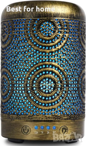 Луксозен Метален Арома Дифузер SALKING – 260ml, Ултразвуков, 7 LED цвята, снимка 2 - Други - 52929647