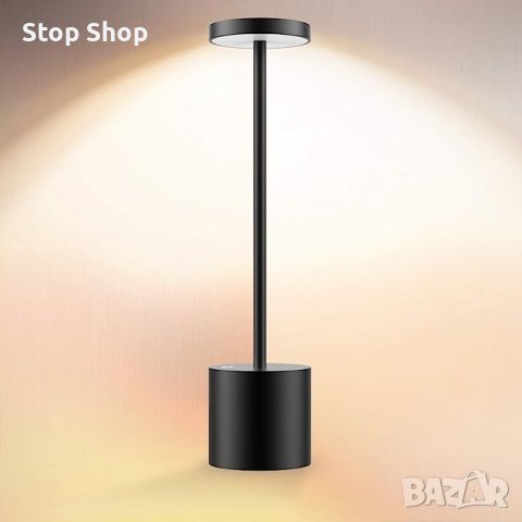 акумулаторна LED настолна лампа JALVDE, 13,5 инча Модерни преносими настолни лампи 2 нива на яркост,, снимка 3 - Настолни лампи - 40000419
