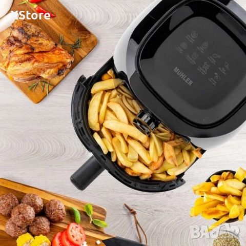 Фритюрник с горещ въздух MUHLER, 4L, 1500W, механичен, снимка 2 - Фритюрници - 52436683