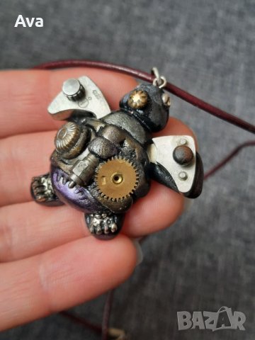  Дамски медальон steampunk/стиймпънк/дамско колие/ръчна изработка/handmade/бижу/висулка костенурка 