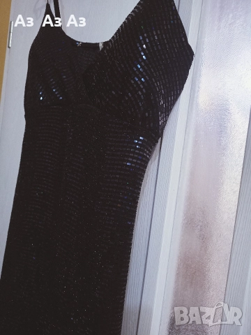 Рокля с пайети/еластична , снимка 2 - Рокли - 52778073