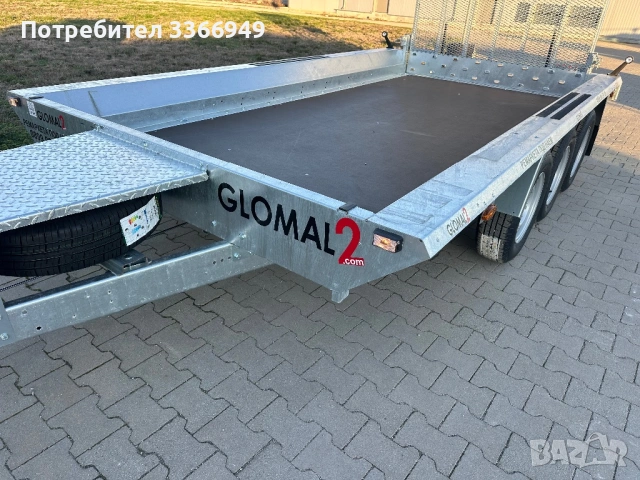 Ремарке за строителна техника под наем 4.00мХ1.80м 2.8т полезен товар