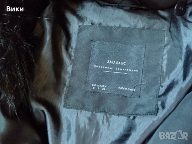 Дамско черно яке  с пух  Zara , снимка 8 - Якета - 34506346