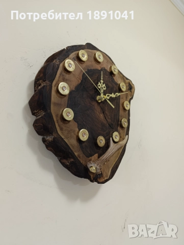 Подарък за ловец. Часовник от дърво. Стенен часовник., снимка 2 - Стенни часовници - 52805508
