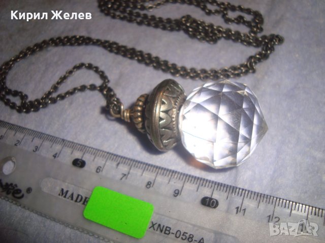 МНОГО ЕФЕКТНА ВИНТИДЖ АРТ ВИСУЛКА РЕТРО ВИНТИДЖ СТИЛ ФАСЕТИРАН КРИСТАЛЕН МЕДАЛЬОН 27901, снимка 7 - Колиета, медальони, синджири - 37096606