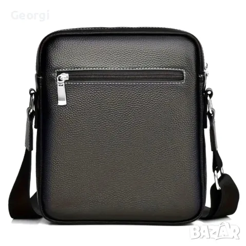 Практична и Елегантна Мъжка чанта (Във варианти Черна ест. и гланцова мека кожа), снимка 4 - Чанти - 49295521