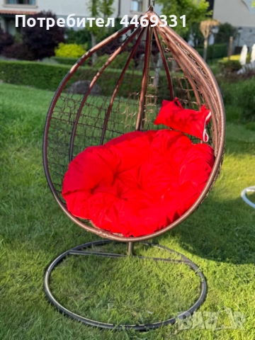 Градинска висяща люлка тип гнездо,яйце–Промоция!, снимка 4 - Градински мебели, декорация  - 52304739