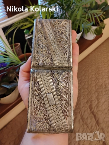 Уникална антикварна възрожденска сребърна табакера (музеен експонат) , снимка 8 - Антикварни и старинни предмети - 52283924